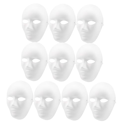 GARVALON DIY Masquerade Masken Weiße Pappmasken Zum Bemalen Für änner Leere Party Masken Für Karneval Und Kostümpartys Kreative Bastelmasken Zum Gestalten von GARVALON