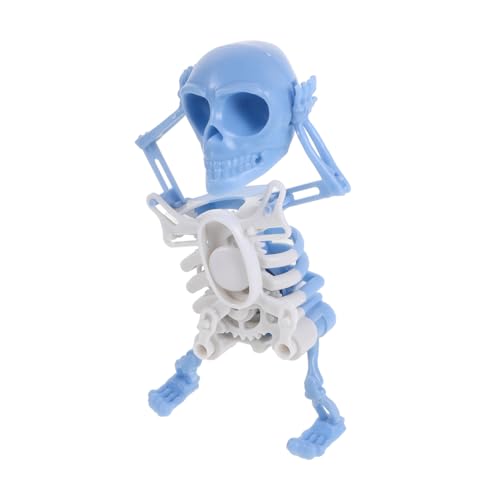 GARVALON Drehendes Tänzer Skelett Mini Druck Schüttelnder Witzige Halloween Dekoration ohne Batterie Tischdeko Blau für Zuhause und Auto GARVALON Drehendes Tänzer Skelett Mini Druck Schüttelnder Witzige Halloween Dekoration ohne Batterie Tischdeko Blau für Zuhause und Auto von GARVALON