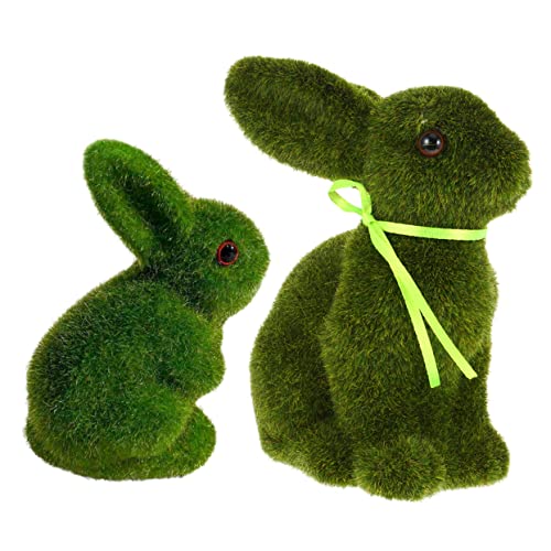 GARVALON Elegante Beflockung Figuren Ostern Bunny Decor Garten Hof Ornament Realistische Bunny Set GARVALON Elegante Beflockung Figuren Ostern Bunny Decor Garten Hof Ornament Realistische Bunny Set von GARVALON