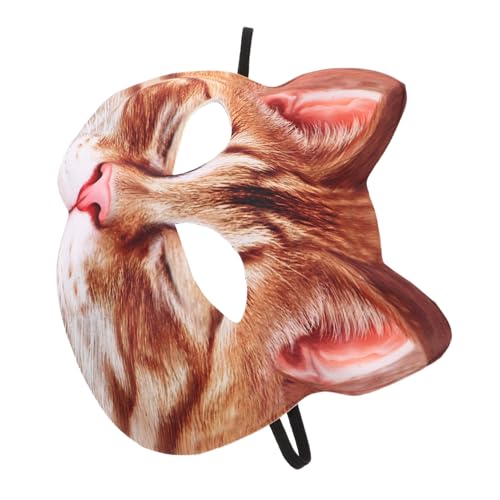 GARVALON Halbgesichts Katzenmaske Damen Einstellbar Elegantes Tierdesign Für Halloween Cosplay Kostüm Party Accessoire Mysteriöse Verkleidung Für Maskenball Und Fotoshooting von GARVALON