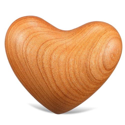 GARVALON Handgefertigtes Holzherz aus Natürlichem Walnussholz Handliches Stressspielzeug und Dekoratives Herzornament für Hände für Freundin und Zuhause GARVALON Handgefertigtes Holzherz aus Natürlichem Walnussholz Handliches Stressspielzeug und Dekoratives Herzornament für Hände für Freundin und Zuhause von GARVALON