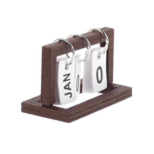 GARVALON Holzkalender Winziger Tischkalender Kaffee Puppenhaus Tischkalender Adventskalender Für Holz GARVALON Holzkalender Winziger Tischkalender Kaffee Puppenhaus Tischkalender Adventskalender Für Holz von GARVALON