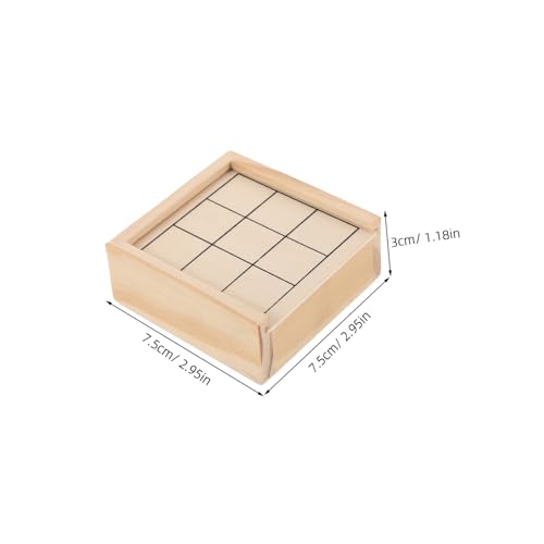 GARVALON Holzspielzeug Brettspiel aus Holz Tragbar für Erwachsene Edukatives Brettspiel für Familien und Freunde Logisches Denkspiel Table Vintage Design von GARVALON