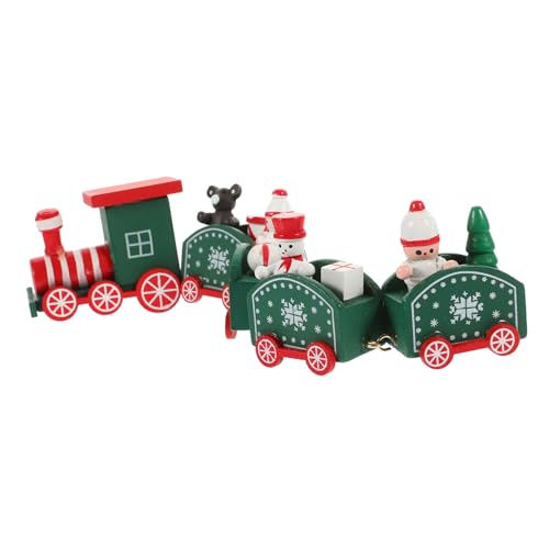 GARVALON Holzspielzeug Weihnachtszug Bunte Lokomotive Mit Fünf Waggons Für Kreative Tischdekoration Für Weihnachten Geschenkidee Für Das Fest GARVALON Holzspielzeug Weihnachtszug Bunte Lokomotive Mit Fünf Waggons Für Kreative Tischdekoration Für Weihnachten Geschenkidee Für Das Fest von GARVALON