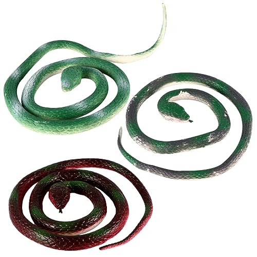 GARVALON Imitierte Schlangen 3 Stück Gummischlangen Spielzeug Für Halloween Partys Knifflige Deko Für Streiche Realistisch Ideal Für Kinder Und Erwachsene GARVALON Imitierte Schlangen 3 Stück Gummischlangen Spielzeug Für Halloween Partys Knifflige Deko Für Streiche Realistisch Ideal Für Kinder Und Erwachsene von GARVALON