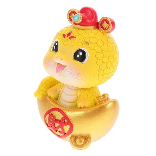 GARVALON Jahr Der Schlangen Ornamente, Miniatur Schlangenfigur, Cartoon Auto Armaturenbrett, Auto Wackelkopf, Armaturenbrett, Chinesische Schlange, Mini Harz, Auto Armaturenbrett GARVALON Jahr Der Schlangen Ornamente, Miniatur Schlangenfigur, Cartoon Auto Armaturenbrett, Auto Wackelkopf, Armaturenbrett, Chinesische Schlange, Mini Harz, Auto Armaturenbrett von GARVALON