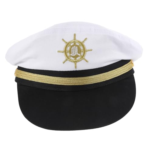 GARVALON Kapitänsmütze Atmungsaktiv Leicht Damen Herren Verstellbar Marinehut Für Karneval Kostüm Segelparty Cosplay GARVALON Kapitänsmütze Atmungsaktiv Leicht Damen Herren Verstellbar Marinehut Für Karneval Kostüm Segelparty Cosplay von GARVALON