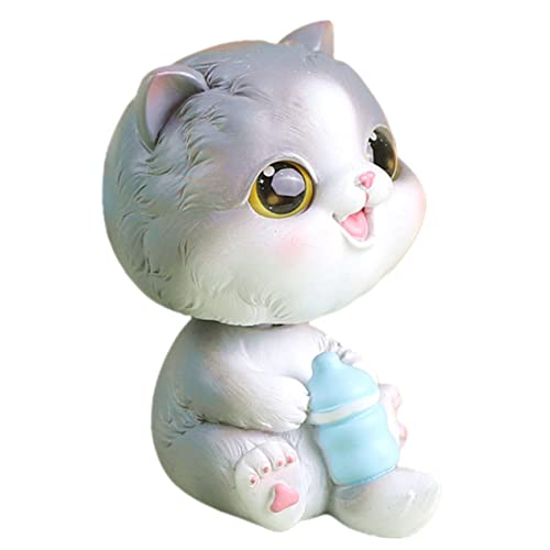 GARVALON Katzenfigur Deko Aus Kunstharz Für Schreibtisch Fensterbank Mini-Katzen Süße Figuren Katzendeko von GARVALON