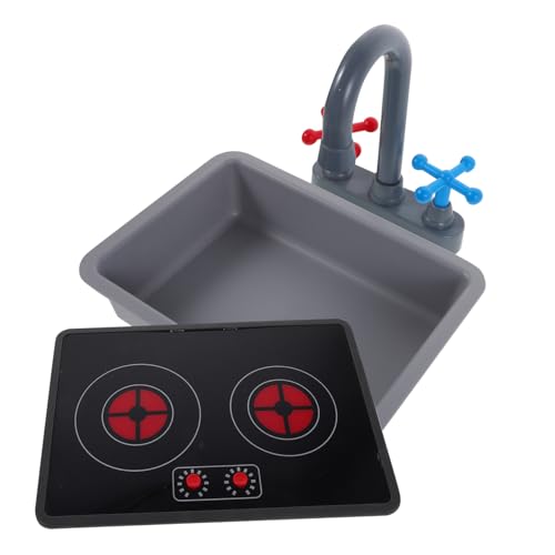 GARVALON Kinderküchen Spielset mit Licht und Soundeffekten Realistischem Wasserhahn Spüle und Induktionskochfeld Küchenzubehör Kindgerecht für Jungen und Mädchen zum Rollenspiel und GARVALON Kinderküchen Spielset mit Licht und Soundeffekten Realistischem Wasserhahn Spüle und Induktionskochfeld Küchenzubehör Kindgerecht für Jungen und Mädchen zum Rollenspiel und von GARVALON