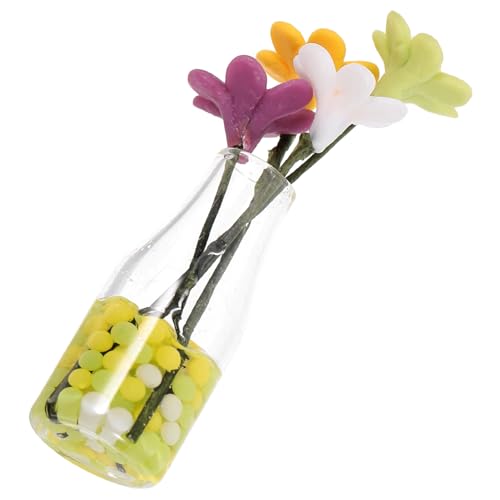 GARVALON Kleine Gänseblümchenvase Aus Glas Miniatur-blumenvase Für Puppenhaus Deko-Ornament Für Heim Und Schreibtisch Bonsai-modelldekor Puppenhausdekor-zubehör GARVALON Kleine Gänseblümchenvase Aus Glas Miniatur-blumenvase Für Puppenhaus Deko-Ornament Für Heim Und Schreibtisch Bonsai-modelldekor Puppenhausdekor-zubehör von GARVALON