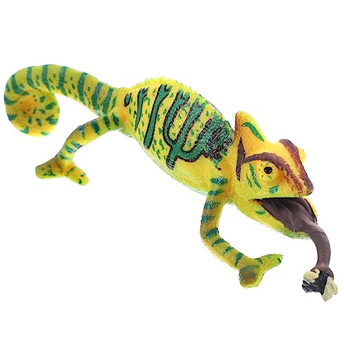 GARVALON Lebensechte Chamäleon Figur aus PVC Detailliertes Reptilienmodell Robustes Desktop Ornament für Wohnraumdekoration und Kreatives Spiel Langlebige Tischdekoration von GARVALON