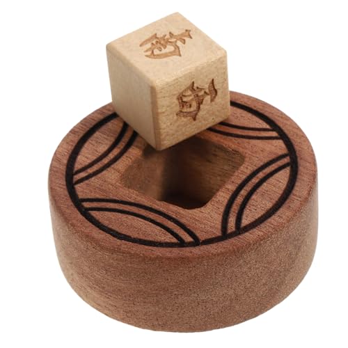 GARVALON Mahjong Würfel aus Holz Leicht und Tragbar Robustes Spielzubehör für Chinesisches Brettspiel für Familie Bar und Party Multifunktional als Windwürfel und Dekoration von GARVALON