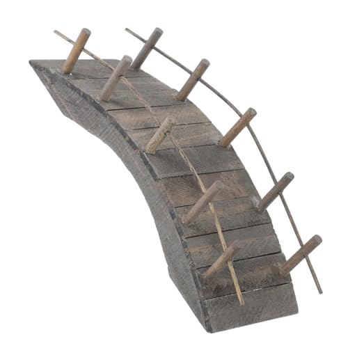 GARVALON Mini-gartenbogenbrücke Aus Holz Mikro-landschaftsbrückendekor Für Puppenhäuser Miniatur-brückenstatuenschmuck Gartendekoration GARVALON Mini-gartenbogenbrücke Aus Holz Mikro-landschaftsbrückendekor Für Puppenhäuser Miniatur-brückenstatuenschmuck Gartendekoration von GARVALON