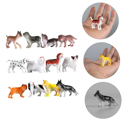 GARVALON Miniatur Hund Modelle Realistische Hund Deko Figuren Für Kinderzimmer Und Schreibtisch Haustier Ornamente Für Kreative Raumgestaltung Und Dekoration von GARVALON