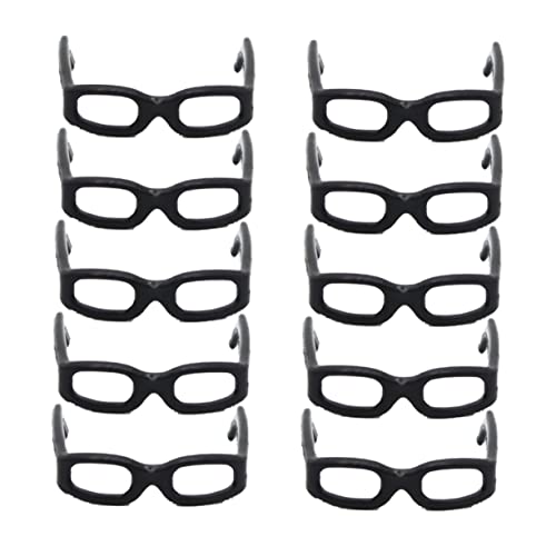 GARVALON Modepuppen Sonne Für Jungen Und Mädchen 60 Stück Mini Doll Decor Winzige Brille Schwarzer Rahmen von GARVALON