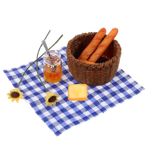 GARVALON Miniatur-brotkorb-bausatz Für Puppenhäuser Künstliches Lebensmittel-Modell Mini-DIY-Blumen-honigglas Puppenhausbedarf Heimdekor GARVALON Miniatur-brotkorb-bausatz Für Puppenhäuser Künstliches Lebensmittel-Modell Mini-DIY-Blumen-honigglas Puppenhausbedarf Heimdekor von GARVALON