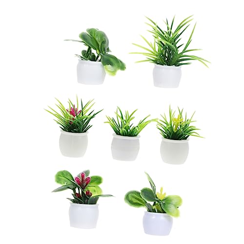 GARVALON Miniatur Pflanzen Modell Set Künstliche Bonsai Pflanzen Im Topf Für Puppenhaus Deko Mini Garten Mikrolandschaft Und Balkon Dekoration von GARVALON