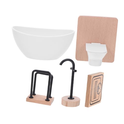 GARVALON Miniatur Set mit Dusche Toilette Badewanne Handtuchhalter Teiliges Zubehör für Kreative Dekoration und Realistisches Rollenspiel GARVALON Miniatur Set mit Dusche Toilette Badewanne Handtuchhalter Teiliges Zubehör für Kreative Dekoration und Realistisches Rollenspiel von GARVALON