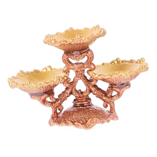 GARVALON Puppenhauszubehör Mini-obstteller-Ornamente Kleines Tellermodell Puppenhaus-mini-obsttablett Vintage-obstteller-Accessoire von GARVALON