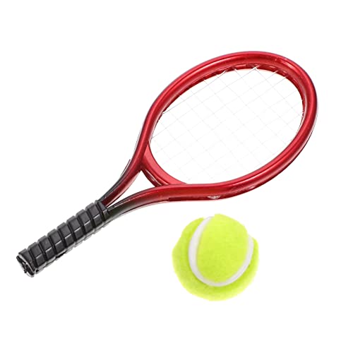 GARVALON Elegantes Mini-tennisschläger-Set Rotes Mini- Tennis-Modell Ornament Für Die Dekoration von GARVALON