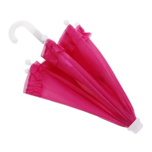 GARVALON Mini-Regenschirm Für Puppen Kleine Sonnenschirme Dekoratives Spielzeug Puppenzubehör Foto-Requisiten Bunte Regenschirme Miniatur-Regenschirm von GARVALON