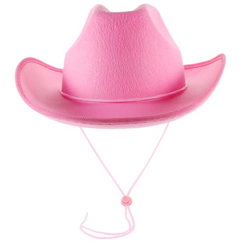 GARVALON Western-cowgirlhut Strohhut Mit Kordel Hut Im Westernstil Partyhut Kostümzubehör Verstellbarer Damenhut Damenhut Hut Für Damen von GARVALON
