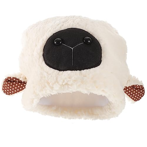 GARVALON Plüsch Schaf Ohren Mütze Weiß Kuscheliger Kapuzenhut mit Abdeckung Leicht und Bequem für Halloween Karneval Cosplay Party Fotorequisiten und GARVALON Plüsch Schaf Ohren Mütze Weiß Kuscheliger Kapuzenhut mit Abdeckung Leicht und Bequem für Halloween Karneval Cosplay Party Fotorequisiten und von GARVALON