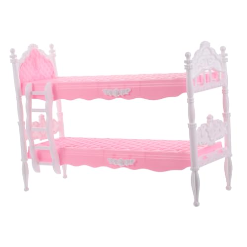 GARVALON Miniatur-puppenhaus-etagenbett Puppenhaus-zubehör Miniaturbett Bettmodell Puppenhausmöbel Schlafzimmer-Set Klein Spielzeug von GARVALON