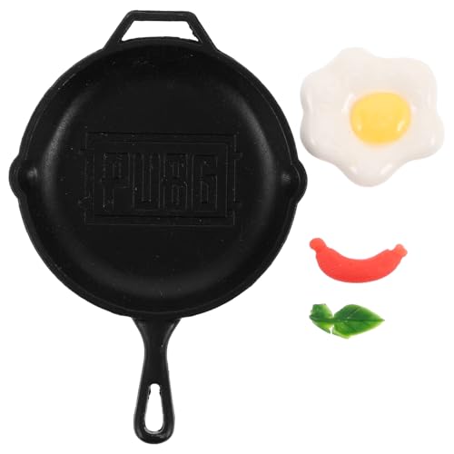 GARVALON Miniatur Puppenhaus Bratpfanne Set Wurst Jungen & Mädchen Küche Kochen Spielzeug für Puppenhaus Spielset GARVALON Miniatur Puppenhaus Bratpfanne Set Wurst Jungen & Mädchen Küche Kochen Spielzeug für Puppenhaus Spielset von GARVALON