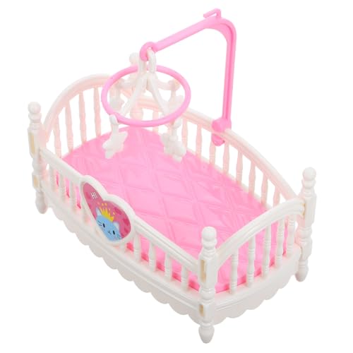 GARVALON Puppenhaus-babybett, Miniatur-puppenhaus-Bett Für Kinder, Selbstgemachtes Spielzeug Und Babypuppen-Kinderbett-Set, Ideal Für Puppenhaus-Dekoration GARVALON Puppenhaus-babybett, Miniatur-puppenhaus-Bett Für Kinder, Selbstgemachtes Spielzeug Und Babypuppen-Kinderbett-Set, Ideal Für Puppenhaus-Dekoration von GARVALON