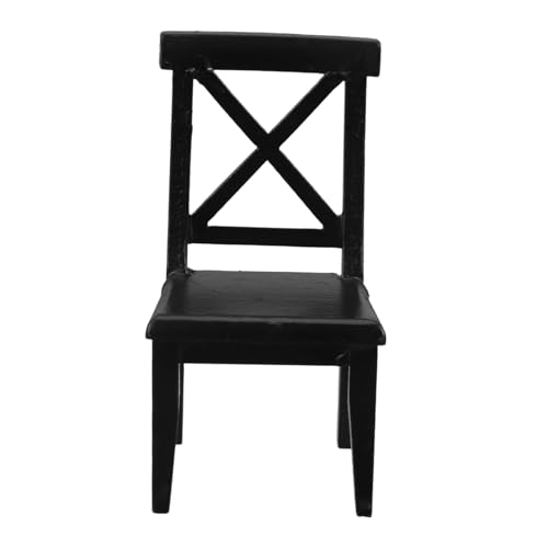GARVALON Puppenhausmodell, Zartes Miniaturspielzeug, Puppenzubehör, Mini, Schöner Mini Stuhl, Puppenmöbel, Miniaturspielzeug, Puppenhaus, Miniaturstuhlmodell, Holz, Mini Hausdekor von GARVALON