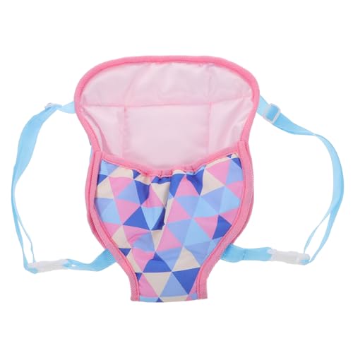 GARVALON Puppentrage Für Puppen Atmungsaktives Puppentragesystem Pink Mit Buntem Dreiecksmuster Ideales Zubehör Für Den Außenbereich Und Unterwegs Puppensling Für ädchen von GARVALON