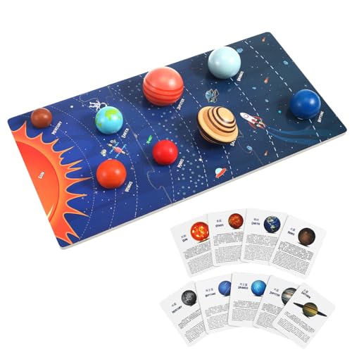 GARVALON Puzzle Weltraumspielzeug Kinderspielzeug Planetenspielzeug Sonnensystem Spielzeug Für Kinder Sonnensystemmodell Planeten Für Kinder Sonnensystemspielzeug Holzspielzeug von GARVALON