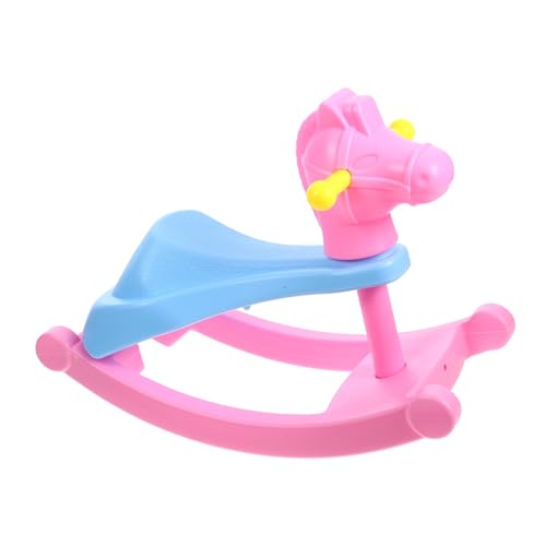 GARVALON Miniatur-schaukelpferd-Modell Puppenhausmöbel Mini-Accessoires Schaukelpferd-verzierung Spielzeughaus-Dekoration Kinder Idee von GARVALON