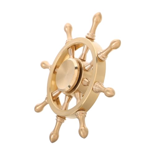GARVALON Schiffslenkrad Deko aus Messing Drehbares Schiffsrad für Schreibtisch und Wohnzimmereinrichtungen Nautische Dekoration für Bücherregale und Einzigartiges Handwerk GARVALON Schiffslenkrad Deko aus Messing Drehbares Schiffsrad für Schreibtisch und Wohnzimmereinrichtungen Nautische Dekoration für Bücherregale und Einzigartiges Handwerk von GARVALON
