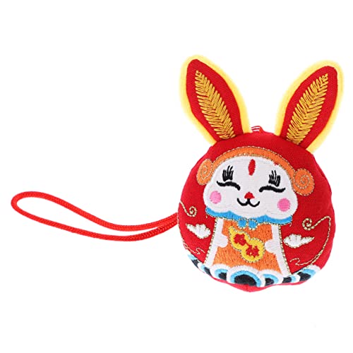 GARVALON Schöner Kaninchenhängeanhänger Plüsch Kaninchenpuppe Ornament Chinesisches Neujahr Kaninchen Ornament von GARVALON