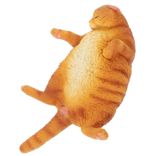 GARVALON Simulierte Schlafende Katze, Tiermodell, Haustierkatze, Ornamente, Katzenfiguren Für Den Schreibtisch, Schreibtischdekor, Lebensechte Katzenfigur, Gefälschtes Katzenmodell, von GARVALON