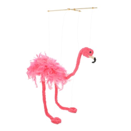 GARVALON String Flamingo Puppe Interaktives Plüschtier Plüschmarionetten Marionettenspielzeug Performance Plüschpuppe Tiermarionette Puppe Interaktives Spielzeug Tiermarionetten Lustige von GARVALON