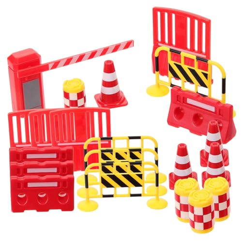 GARVALON Teiliges Verkehrszeichen Spielset für Langlebiges Kunststoffmaterial Farbenfrohe Verkehrszeichen und Absperrungen Pädagogisches Lernspielzeug zur Verkehrserziehung Leicht und von GARVALON