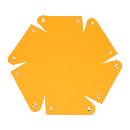 GARVALON Würfeltablett Würfel Aufbewahrungskoffer Würfel Aufbewahrungshalter Desktop Tablett Zusammenklappbares Tablett Pu Würfelhalter Würfel Aufbewahrungstablett Desktop von GARVALON