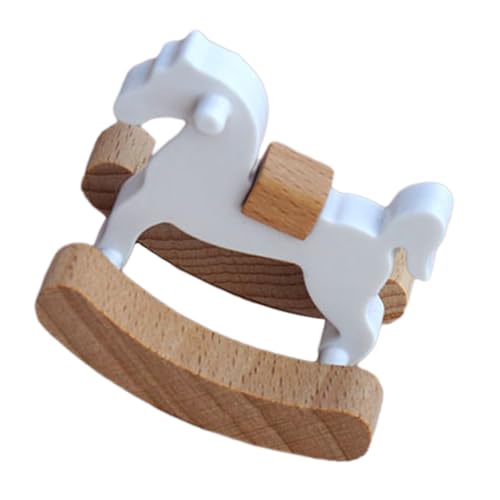 GARVALON Mini-schaukelpferd Aus Holz Puppenhausmöbel Miniaturstuhl Pferdestuhl Für Puppenhäuser Mini-hausschmuck Ornament Dekoration von GARVALON