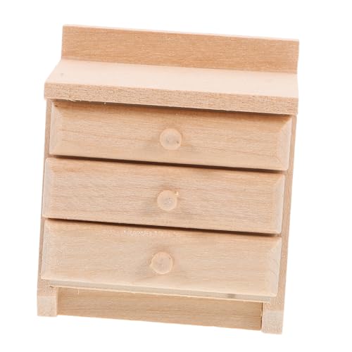 Mini Möbel Schrank aus Holz für Puppenhaus Vintage Nachttisch mit Möbel für Kreative Raumgestaltung und Dekoration von GARVALON