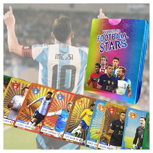 Die Fußball-Stars-Sammelkarten 2024–2025 – Premium-Sammelausgabe, 55 bunte PVC-Fußballstern-Karten sind für Fans und Sammler gleichermaßen geeignet Die Fußball-Stars-Sammelkarten 2024–2025 – Premium-Sammelausgabe, 55 bunte PVC-Fußballstern-Karten sind für Fans und Sammler gleichermaßen geeignet von GATIHOK