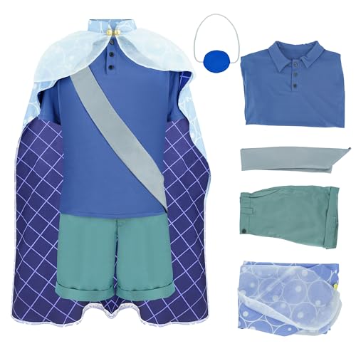 GAUWEAN Elio Kostüm für Erwachsene, Elio Solis, T-Shirt, Sternenkapf, Augenklappe, Erdbotschafter, Outfit, Halloween, Party, Verkleiden, Blau 1 , L GAUWEAN Elio Kostüm für Erwachsene, Elio Solis, T-Shirt, Sternenkapf, Augenklappe, Erdbotschafter, Outfit, Halloween, Party, Verkleiden, Blau 1 , L von GAUWEAN
