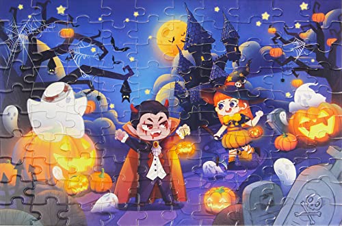 Halloween-Puzzle, 100 Teile Puzzles für Kinder im Alter von 4–8, 8–10 Jahren, Halloween-Puzzle, Dekoration für Geburtstagsparty, Familienspiel, Gastgeschenkbedarf Halloween-Puzzle, 100 Teile Puzzles für Kinder im Alter von 4–8, 8–10 Jahren, Halloween-Puzzle, Dekoration für Geburtstagsparty, Familienspiel, Gastgeschenkbedarf von GAYISIC