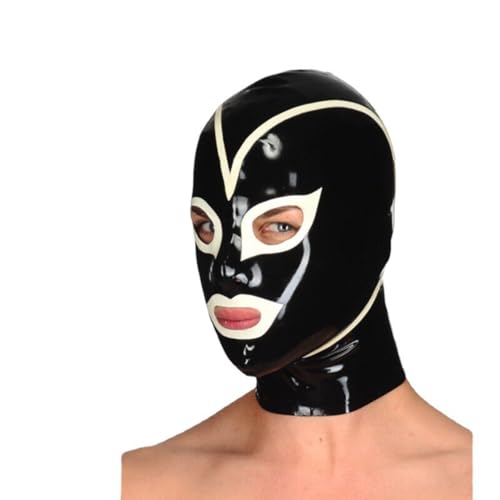 GAYLOP Latexhaube, Latexmaske, Latexkappe, Gummimaske mit Reißverschluss, XXL, schwarz-weiß GAYLOP Latexhaube, Latexmaske, Latexkappe, Gummimaske mit Reißverschluss, XXL, schwarz-weiß von GAYLOP