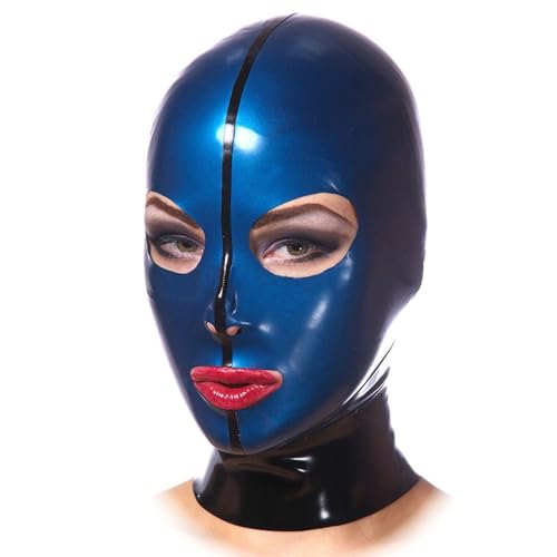 GAYLOP Latexhaube, Latexmaske mit Reißverschluss, S, blau und schwarz GAYLOP Latexhaube, Latexmaske mit Reißverschluss, S, blau und schwarz von GAYLOP
