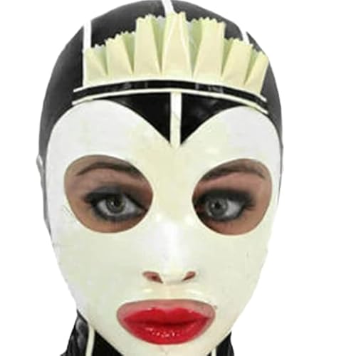 GAYLOP Latexhut mit Spitze vorne Dienstmädchenuniform Gummimaske Reißverschluss hinten Rollenspiel Partykleid Abschlussball, XL, Schwarz und Weiß GAYLOP Latexhut mit Spitze vorne Dienstmädchenuniform Gummimaske Reißverschluss hinten Rollenspiel Partykleid Abschlussball, XL, Schwarz und Weiß von GAYLOP