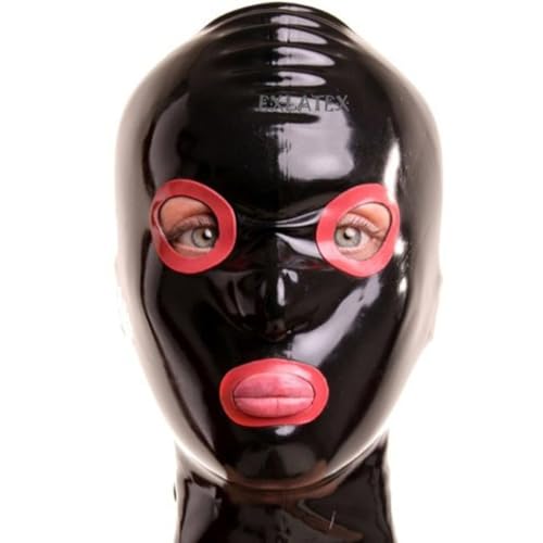 GAYLOP Latexmaske, Latexhaube, Latexmaske mit Reißverschluss, XXL, schwarz und rot GAYLOP Latexmaske, Latexhaube, Latexmaske mit Reißverschluss, XXL, schwarz und rot von GAYLOP
