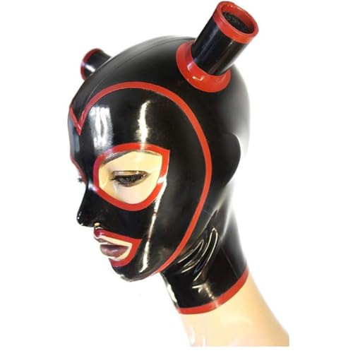 GAYLOP Latexmaske, Latexkopfbedeckung, Gummihaube, Cosplay-Kopfbedeckung, M, schwarz und rot GAYLOP Latexmaske, Latexkopfbedeckung, Gummihaube, Cosplay-Kopfbedeckung, M, schwarz und rot von GAYLOP